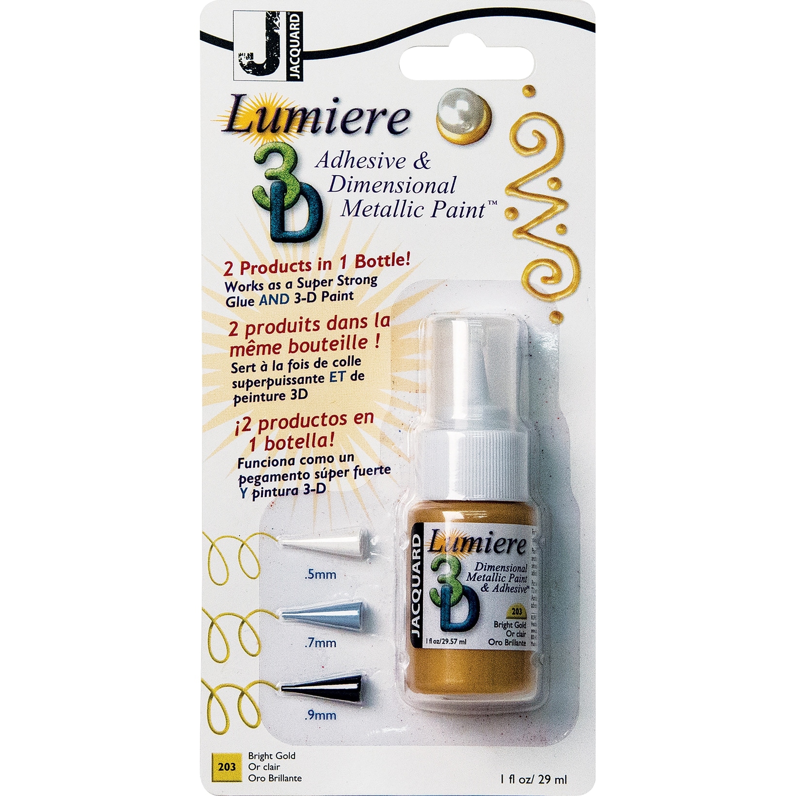 Shop Jacquard Lumiere 3d Metallic Paint Adhesive Blister Pk 1oz