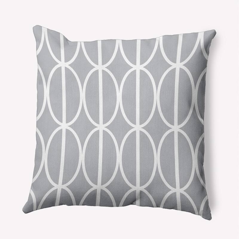 Ovals Go 'Round Indoor/Outdoor Throw Pillow - Rain Cloud - 16" x 16"
