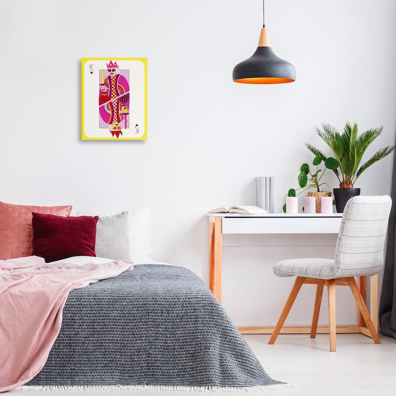Stupell Bright Trendy King Card Canvas Wall Art Design By Grace Popp