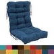 preview thumbnail 2 of 39, Multi-section Tufted Indoor Microsuede Seat/Back Chair Cushion (Multiple Sizes)