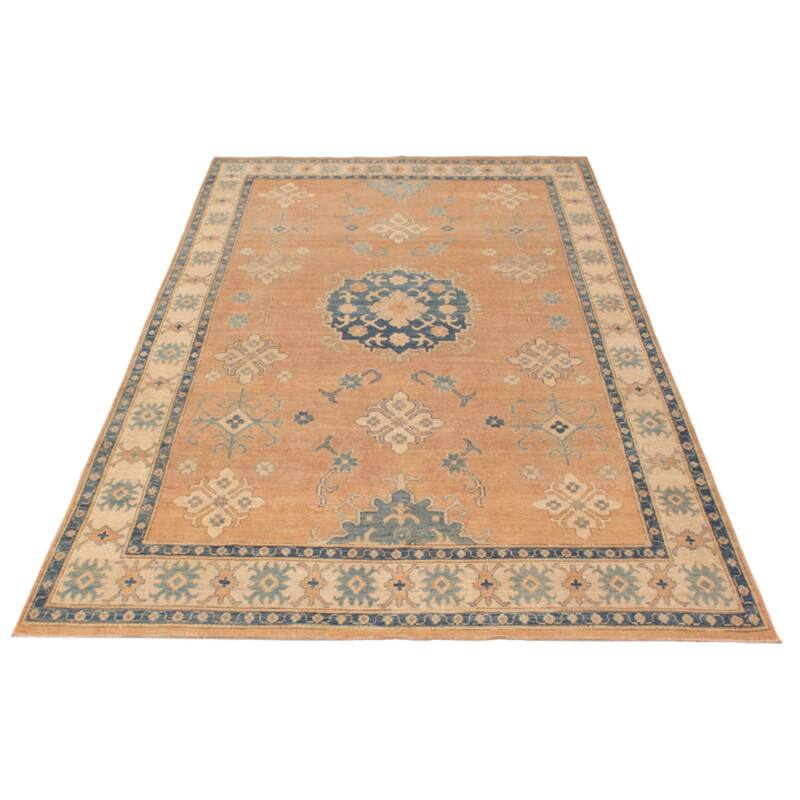ECARPETGALLERY Hand-knotted Finest Ghazni Copper Wool Rug - 7'2 x 11'7