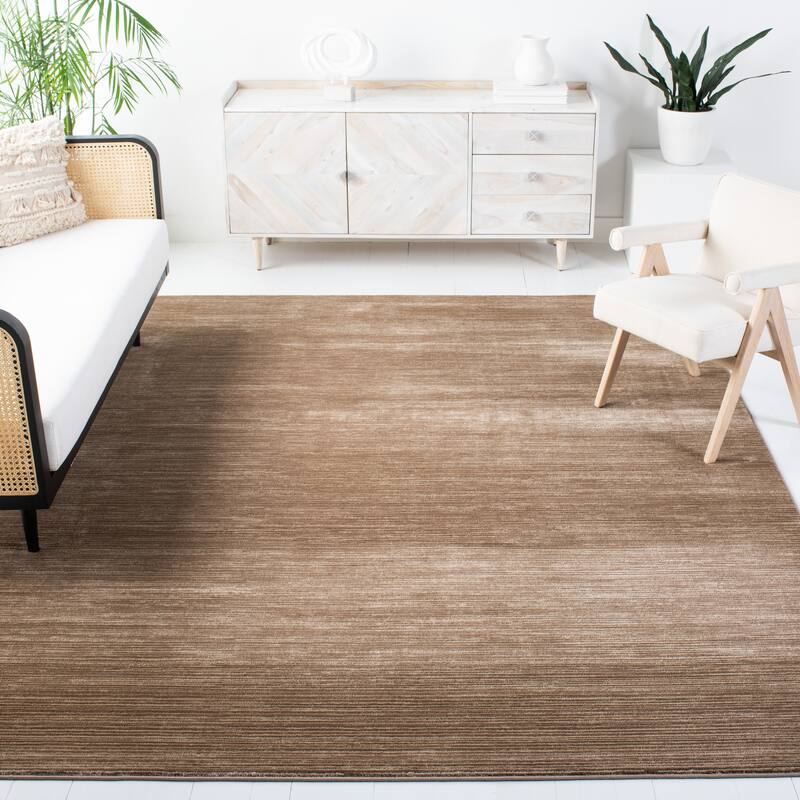 SAFAVIEH Vision Tanasa Modern Ombre Tonal Rug - 8' Square - Light Brown