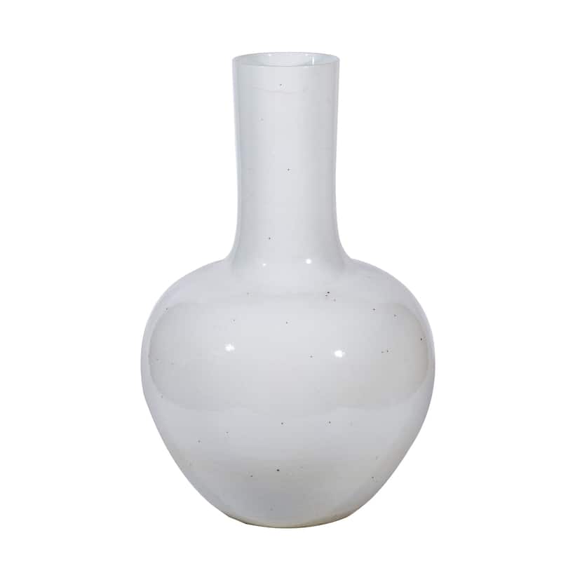 Busan White Globular Vase Large