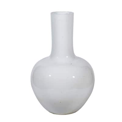 Busan White Globular Vase Large