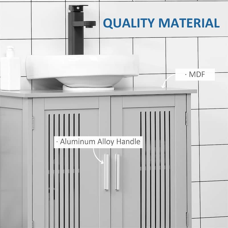 2 Doors Wood Bathroom Vanity Cabinet with Adjustable Shelves