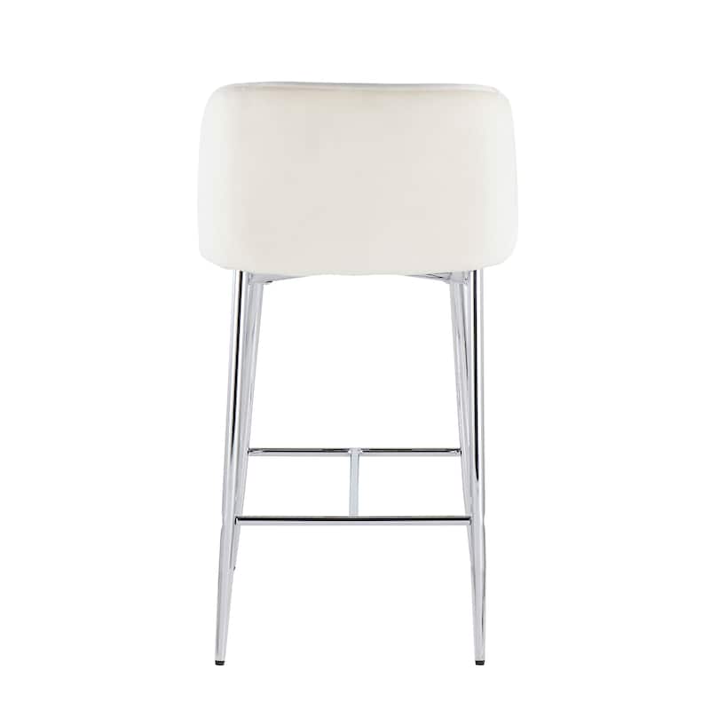 Silver Orchid Harding Velvet Counter Stool (Set of 2)