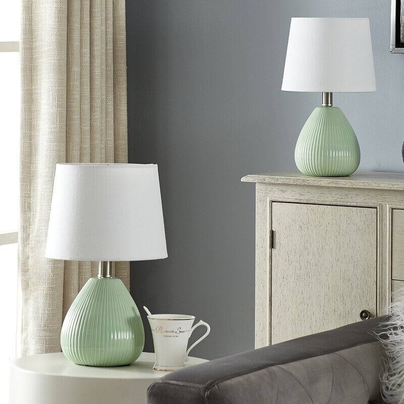 15.5"Ceramic Table Lamp Set (Set of 2)