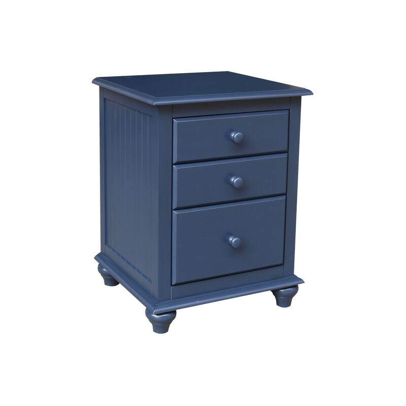 International Concepts Solid Wood 3-Drawer Nightstand