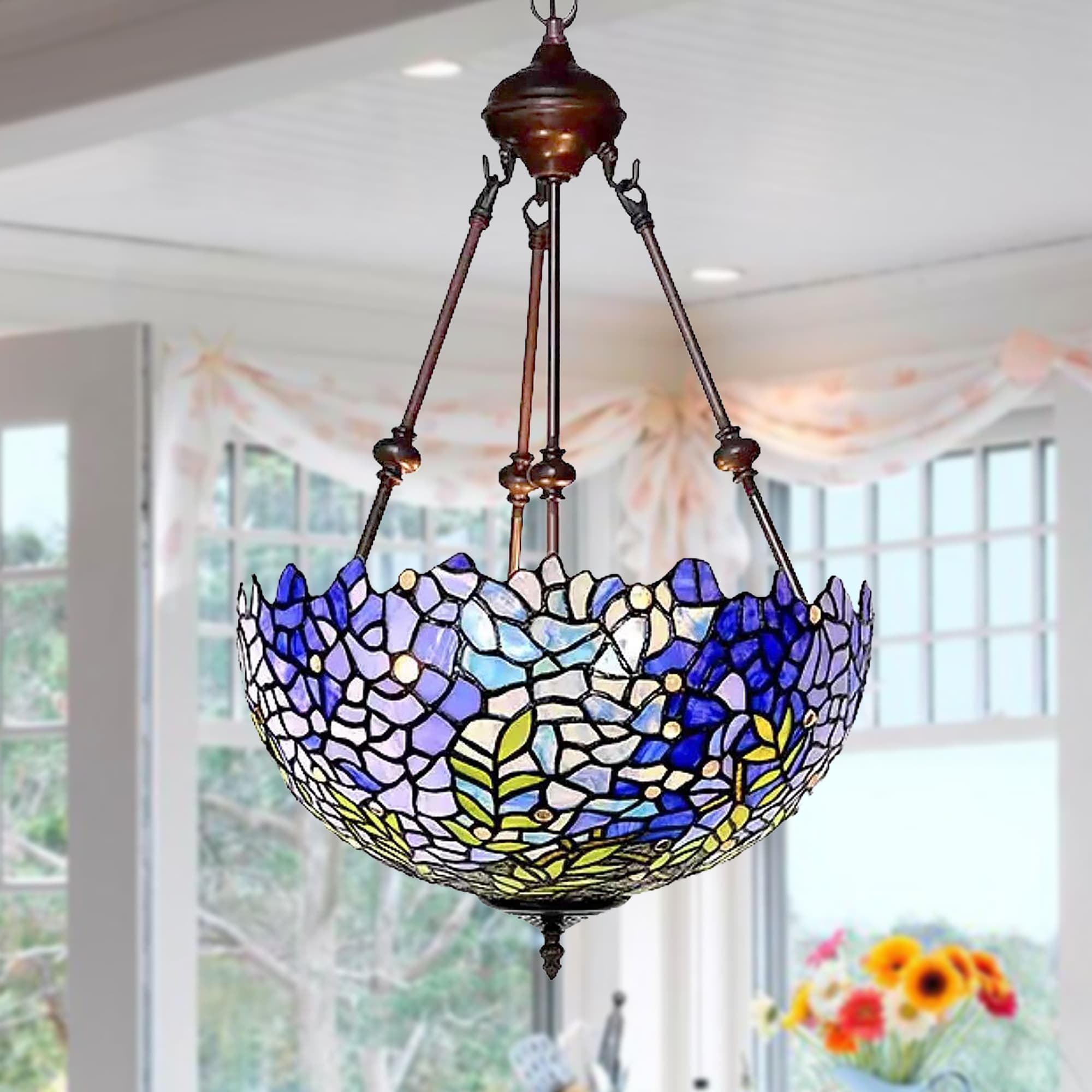 Tiffany hanging chandelier sales