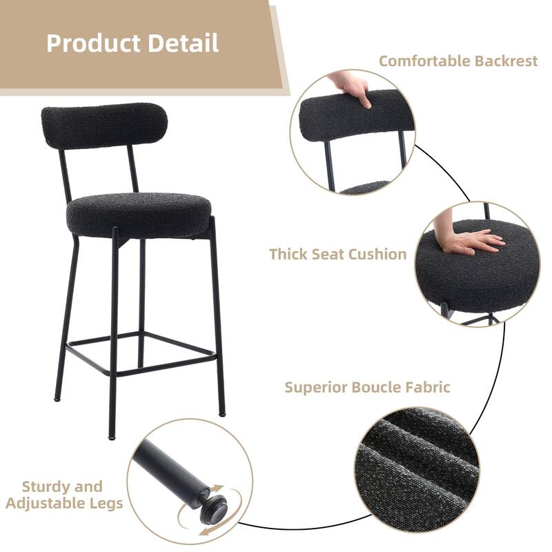 27" Modern Counter Stools Set of 2