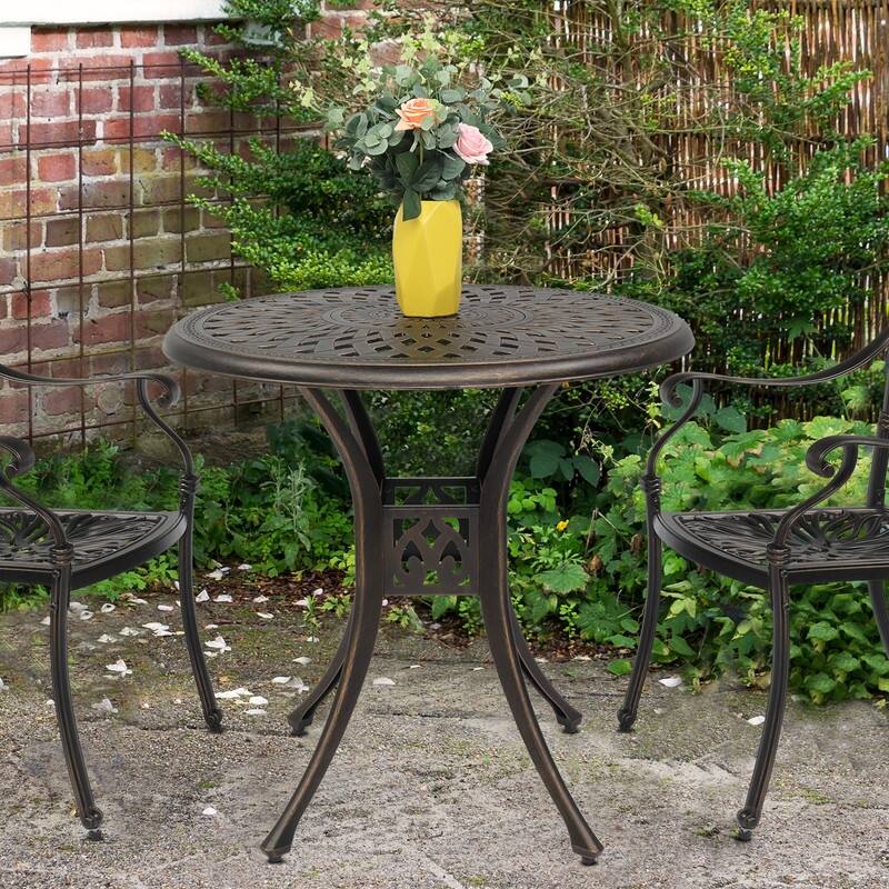Patio 30.7 in. Cast Aluminum Table
