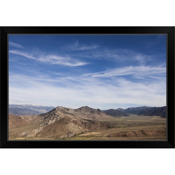 "Mountains and Sky" Black Framed Print