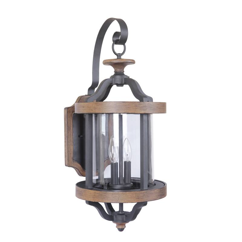 Craftmade Ashwood Wall Mount - Textured Black/Whiskey Barrel - Large