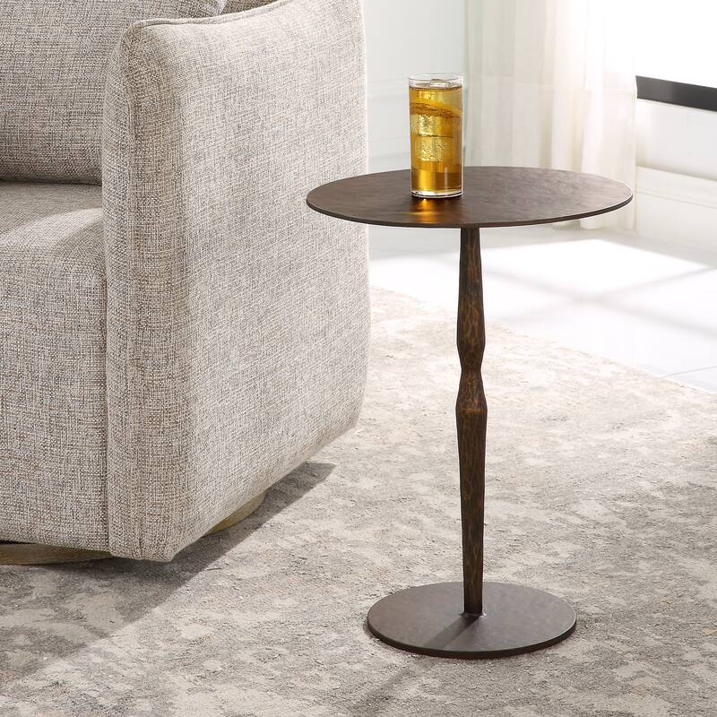 Uttermost Industria Copper Bronze Accent Table - 15.7 W X 21.7 H X 15.7 D (in)