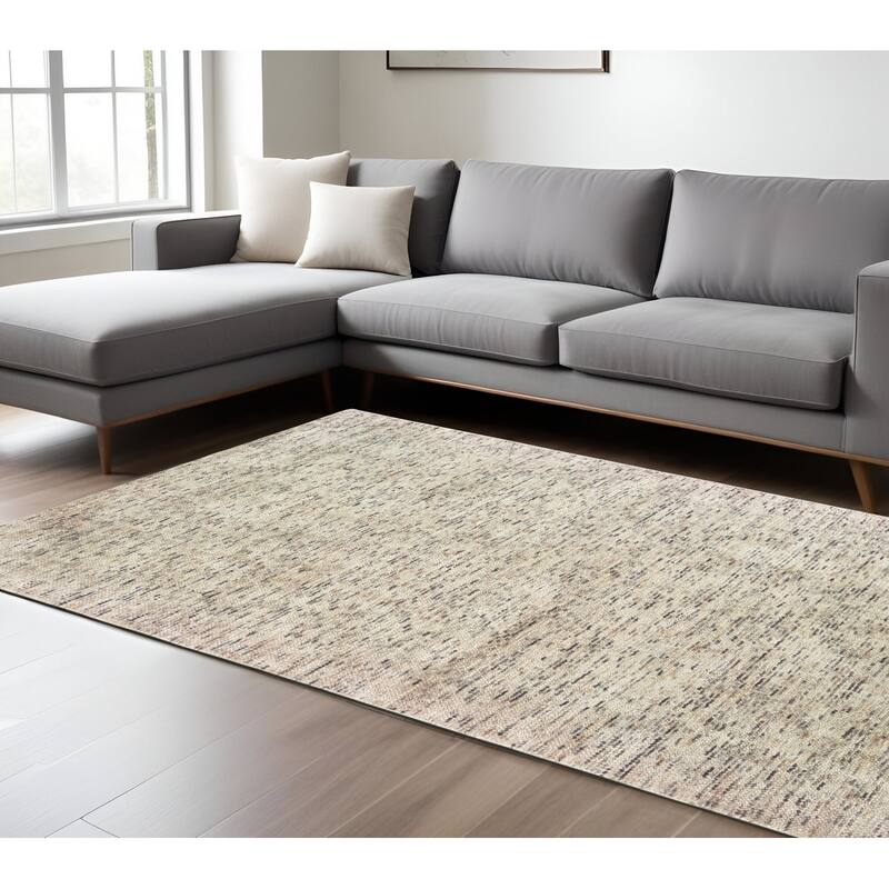 HomeRoots Solid Color Modern Rectangle Area Rug - 108.27 in. x 72.05 in.  x 0.47 in.