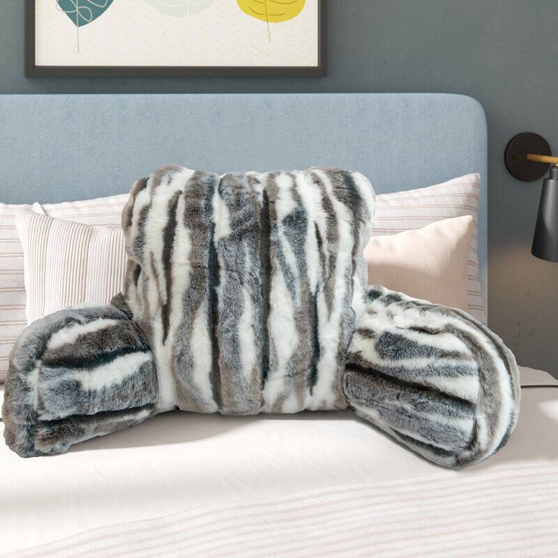 Multi Jacquard FauxFur BedRest, 20" x 18" x 17"