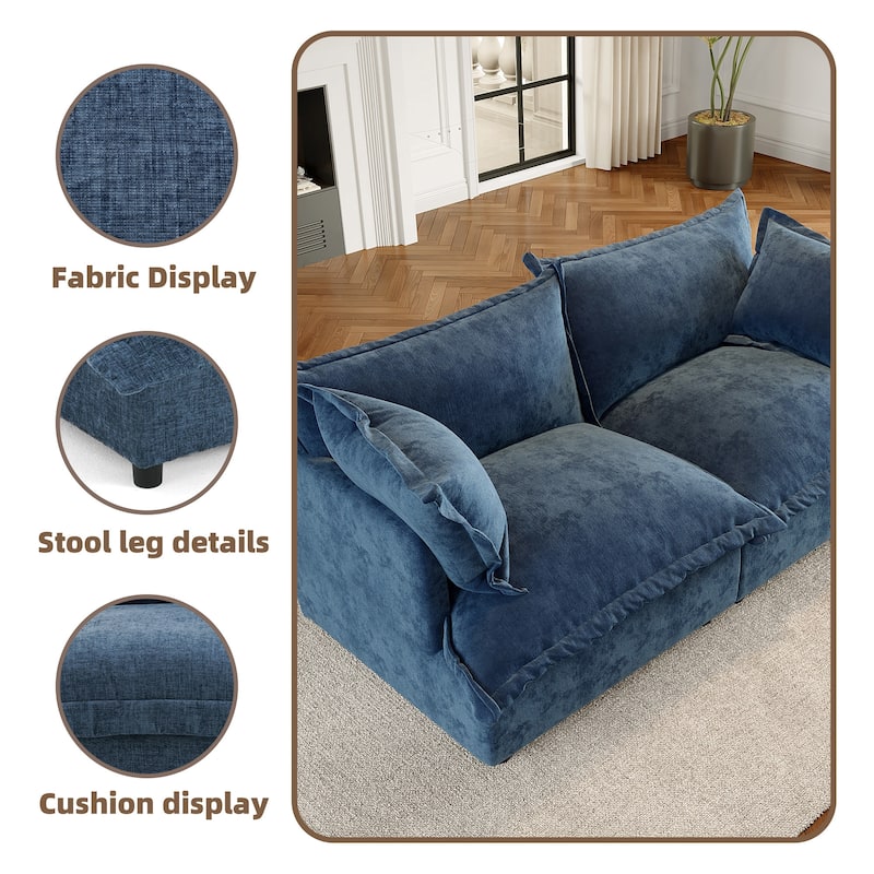 Cloud Chenille Upholstered Modular Sectional Sofa