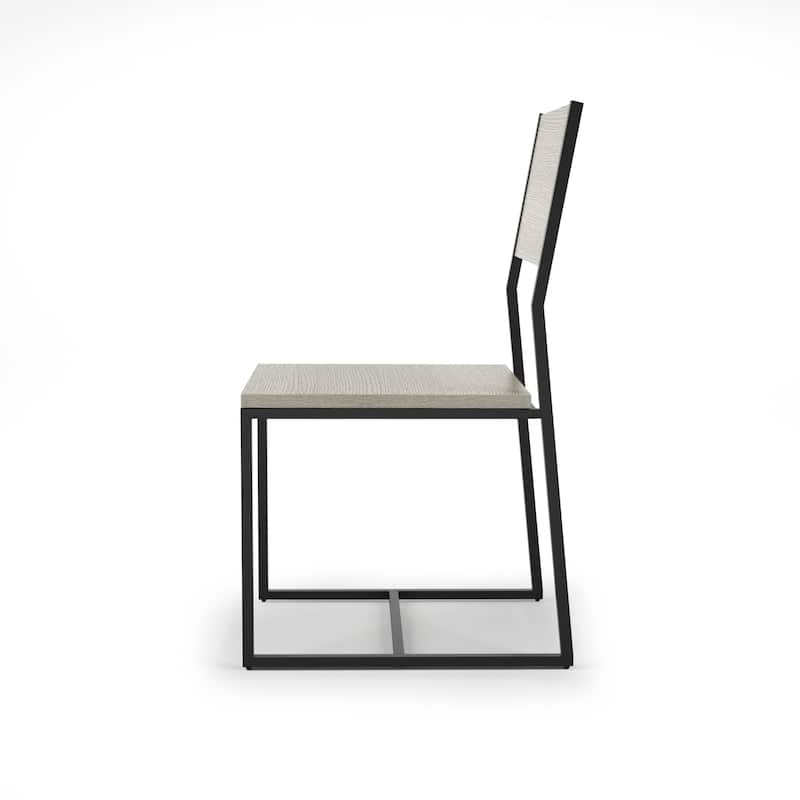 Melnik Contemporary Two-tone Metal U-shape Dining Chairs by Copper Grove (Set of 2)