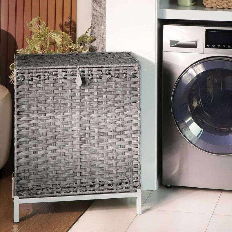 Laundry Hamper with 2 Removable Liner Bags - 22"L x 13"W x 28"H