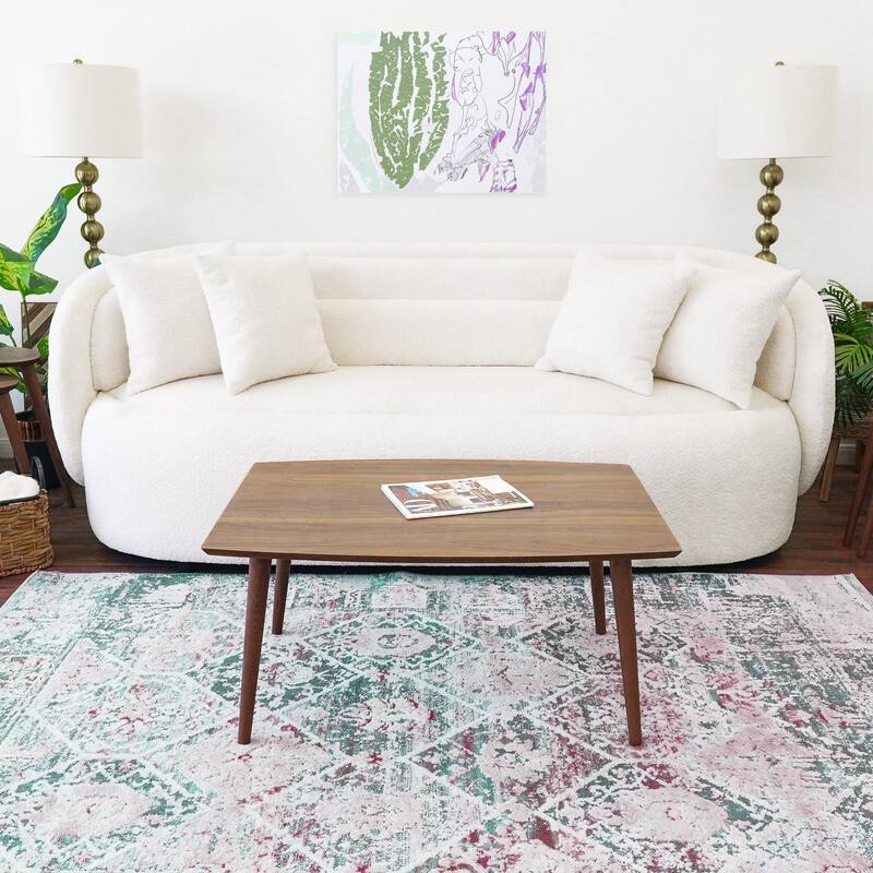 GDFStudio - Deny Modern Solid Wood 37.5" Rectangular Living Room Coffee Table - 37.5" - Brown