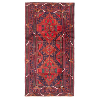 ECARPETGALLERY Hand-knotted Teimani Navy Wool Rug - 3'6 x 6'8