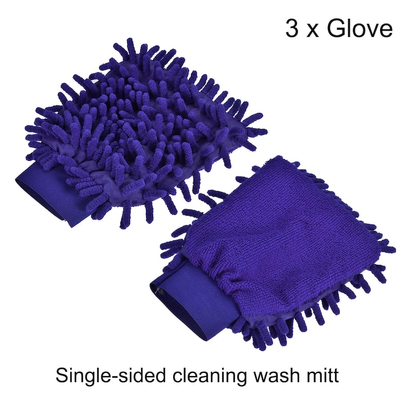 Home Microfiber Chenille Mitts Reusable Scratch-Free Cleaning Glove