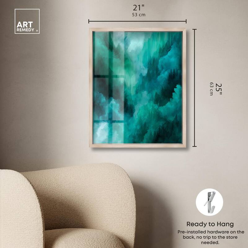 Textured Teal II Shadowbox by Art Remedy