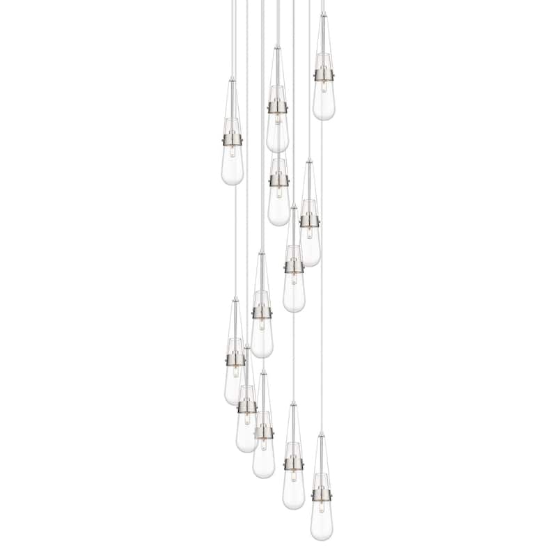 Innovations Lighting 126-452-1P-21-24 Milan Pendant Milan 12 Light 24" - Brushed Satin Nickel / Clear