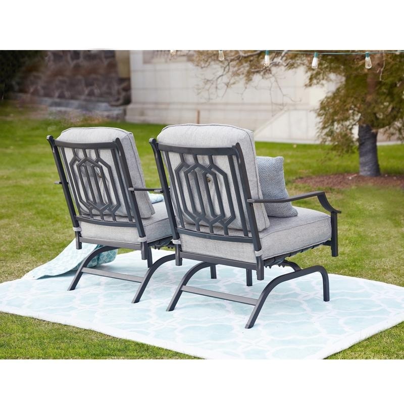 Metal rocking patio clearance chairs