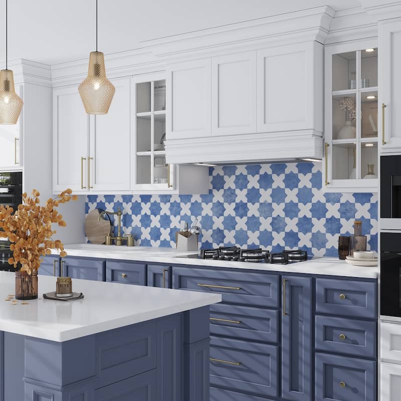 Apollo tile 5" x 5" Siena Matte Cornflower Blue Ceramic Tile (5.37 sq ft/case) - 27 Pack