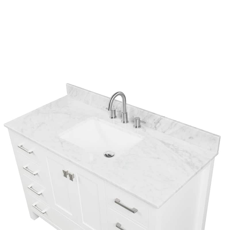 Blossom Geneva 48" Freestanding Bathroom Vanity with Marble Top & Sink