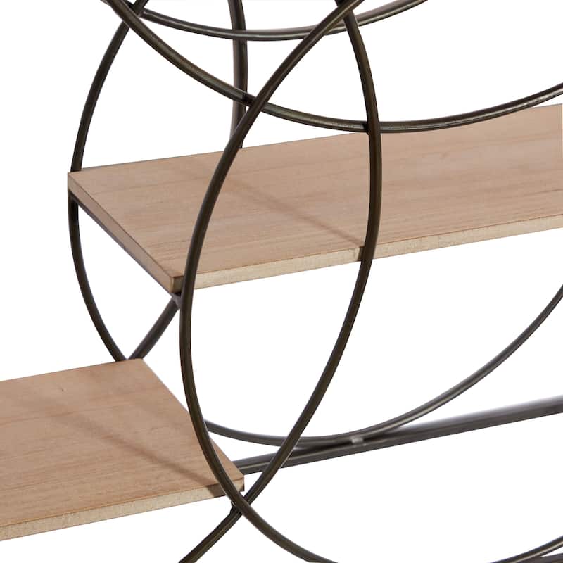 Metal 4 Shelves Room Wall Shelf - Gray - Roche River Decor