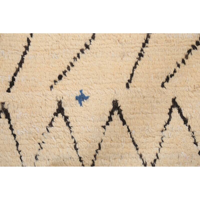 Trellis Moroccan Oriental Wool Area Rug Hand-knotted Decorative Carpet - 5'11" x 9'5"