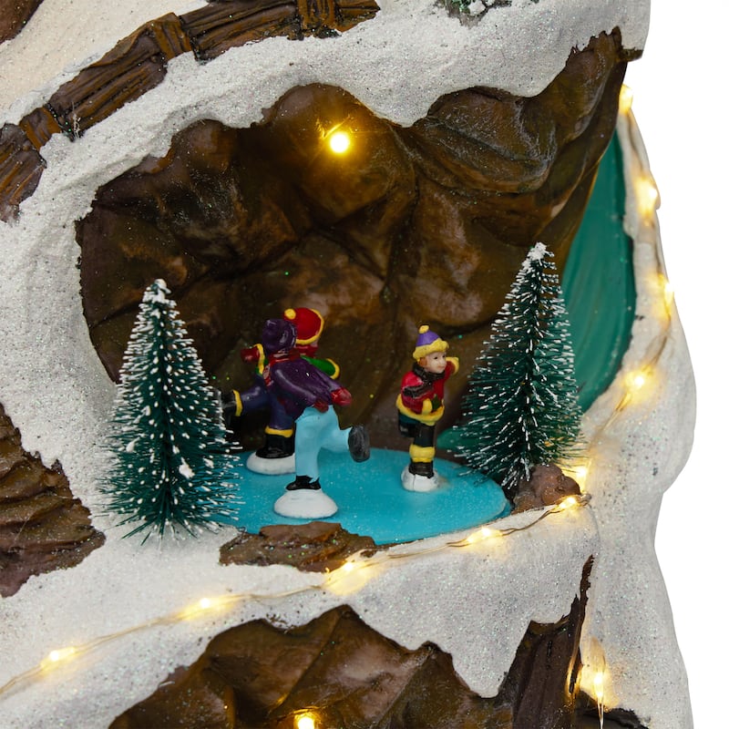 Alpine Corporation Christmas Winter Wonderland Set with LED Lights and Music