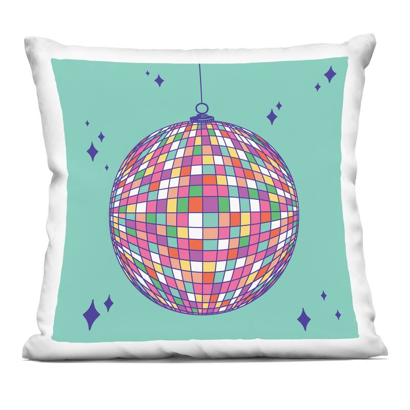 Stupell Geometric Modern Disco Ball Decorative Printed Throw Pillow Design by Sazerelli Designs - Accent - Polyester - Green - Single