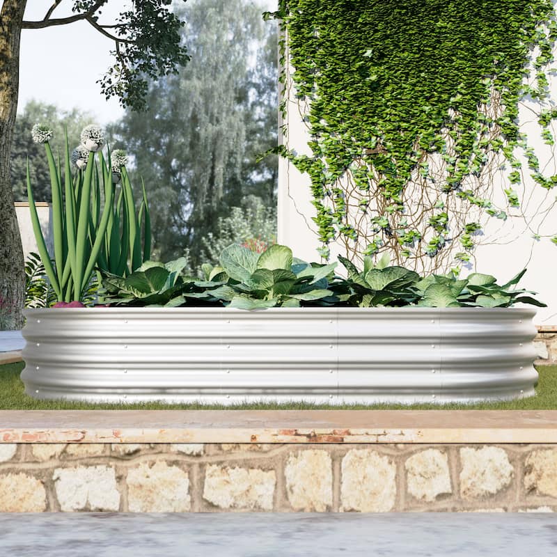 6x3x1ft Galvanized Planter Raised Garden Beds