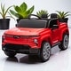 preview thumbnail 15 of 19, 24V Licensed Chevrolet Silverado Kids Ride-On Car with Parent Control, Bluetooth, LED Lights, and Four-Wheel Suspension Red