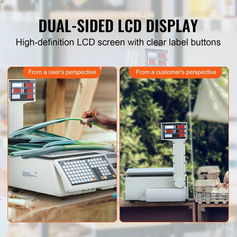 Electronic Price Computing Scale, 66 LB Digital Deli Weight Scales, LED Digital Food Fruit Meat Produce Counting Weight