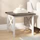 Option Acacia Gray Top/Rustic White Frame