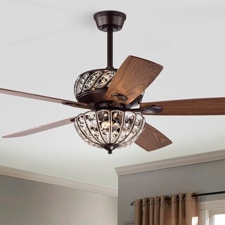 Alexandra ORB 52-inch Indoor Ceiling Fan with Crystal Light Kit