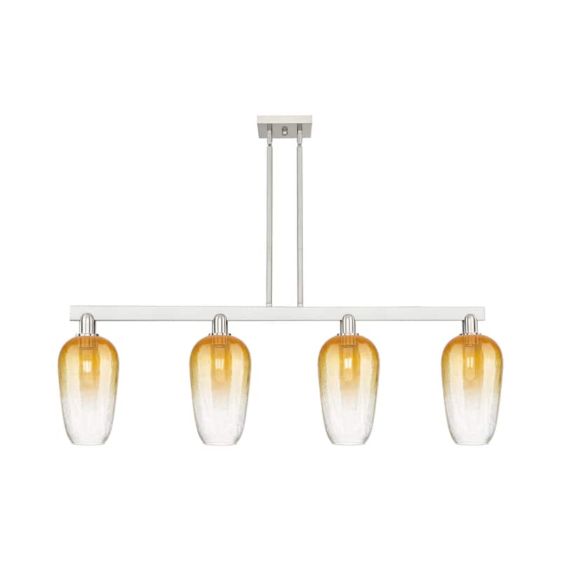 Innovations Lighting 716-4I-16-48 Brookhaven Flute Linear Brookhaven - Brushed Satin Nickel / Amber