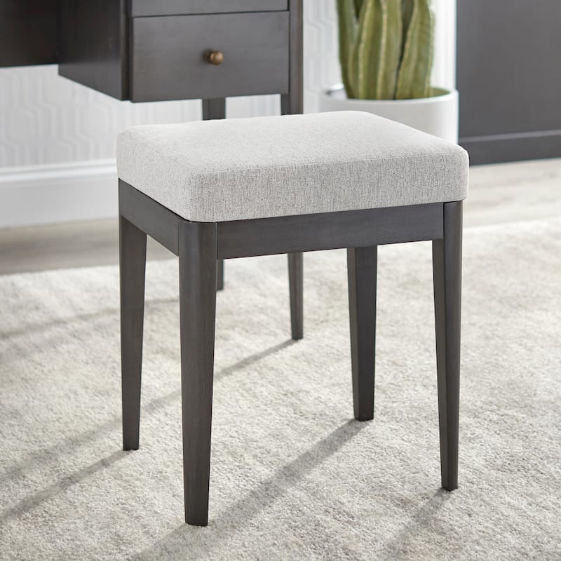 Lifestorey Parc Vanity Stool - Charcoal Grey