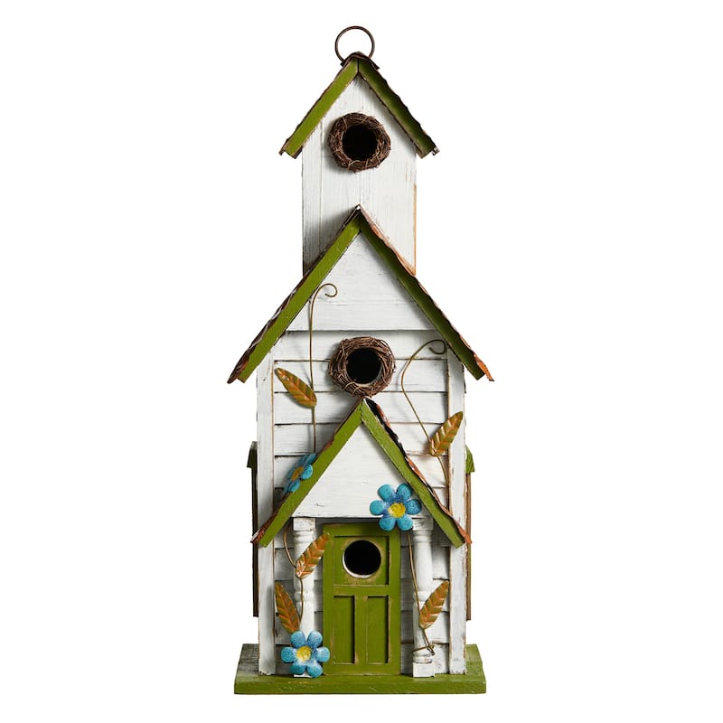 Glitzhome 24"H Extra-Large Farmhouse Rustic Wood Birdhouse