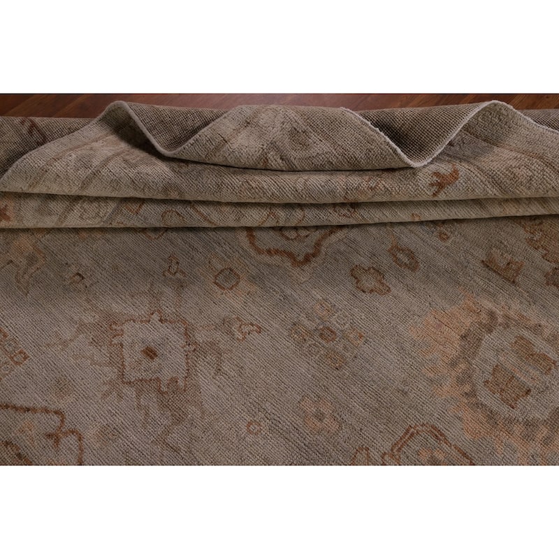 Vegetable Dye Oushak Large Area Rug Handmade Wool Carpet - 10'1" x 13'9"