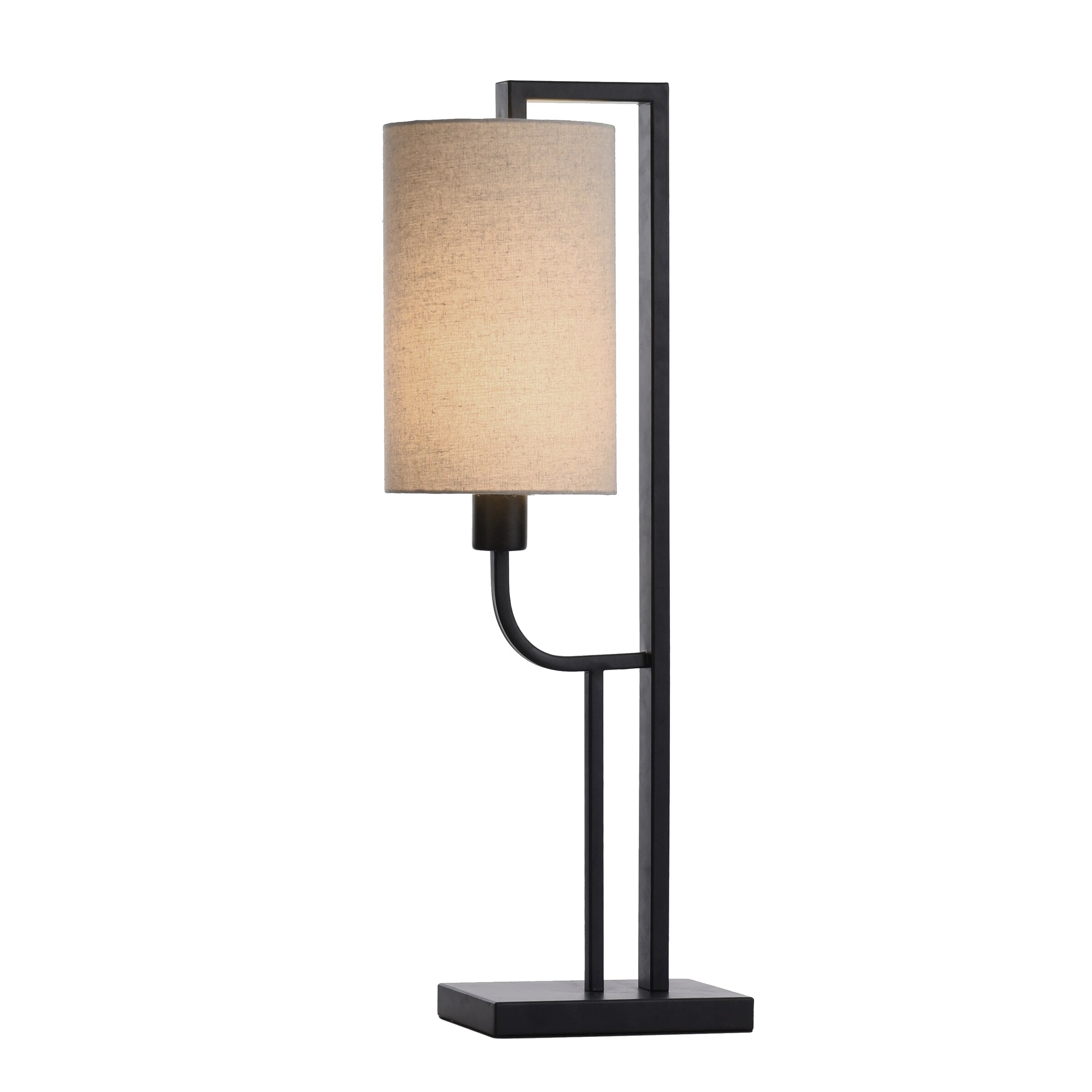 Stylecraft Orb Tall Black Table Lamp Off White Shade Overstock 22302964 Tall danish modern turned teak table lamp with black enamel base, circa 1960. stylecraft orb tall black table lamp off white shade