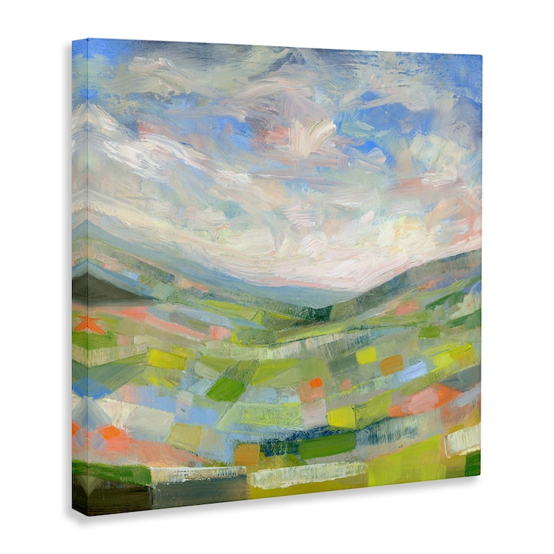 Stupell Jolly Geometric Countryside Scene Canvas Wall Art Design By Ashley Davis