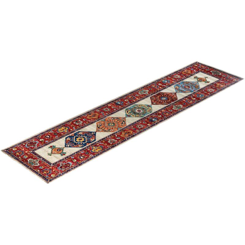 Serapi One-of-a-Kind Hand-Knotted Runner Rug - Light Gray, 2' 9" x 11' 1" - 2' 9" x 11' 1"