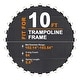 preview thumbnail 9 of 7, ExacMe Trampoline Mat Replacement, Jumping Mat for Round Trampoline, 6180-JM 8.6' mat,64 ring/Fit 10' trampoline,5.5" spring
