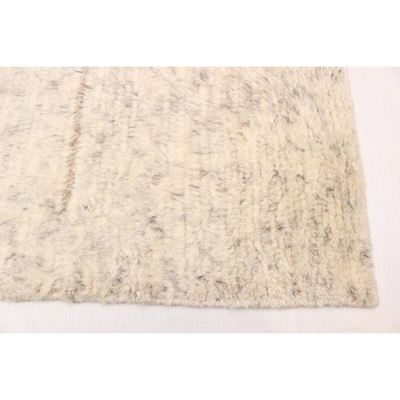 ECARPETGALLERY Hand-knotted Tangier Ivory Wool Rug - 8'2 x 10'0