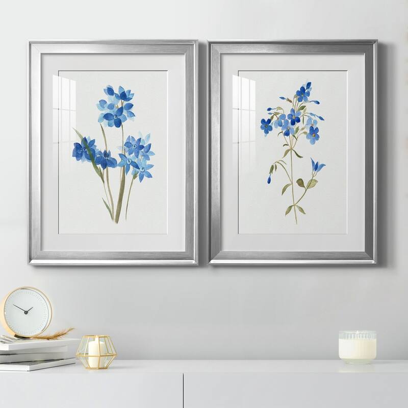 Blue Blossom Botanical I Premium Framed Print - Ready to Hang